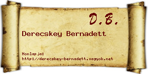 Derecskey Bernadett névjegykártya